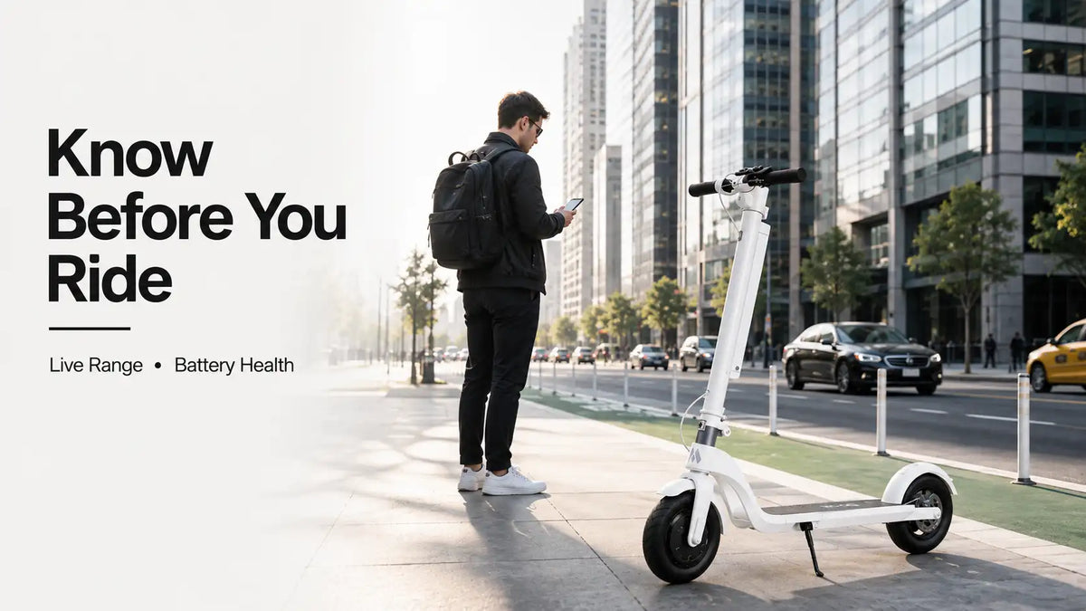 Electric scooter display shown in a guide header image