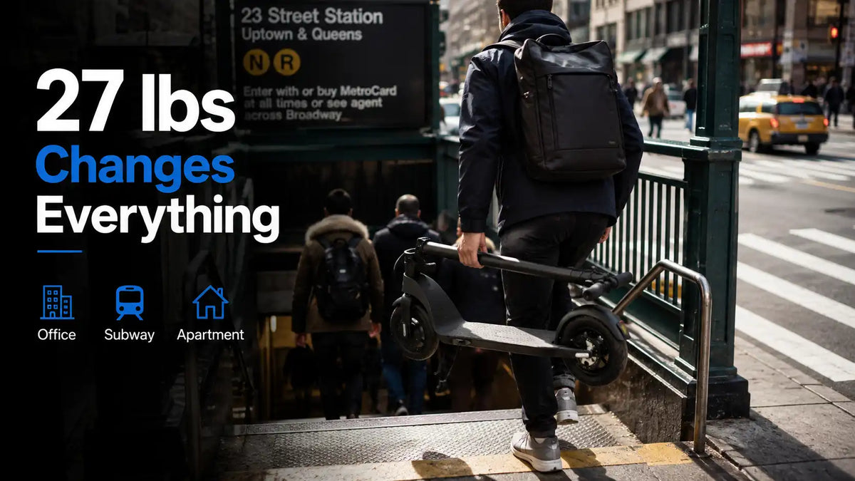 Header image for Metro America's guide to lightweight electric scooters built for New York City streets
