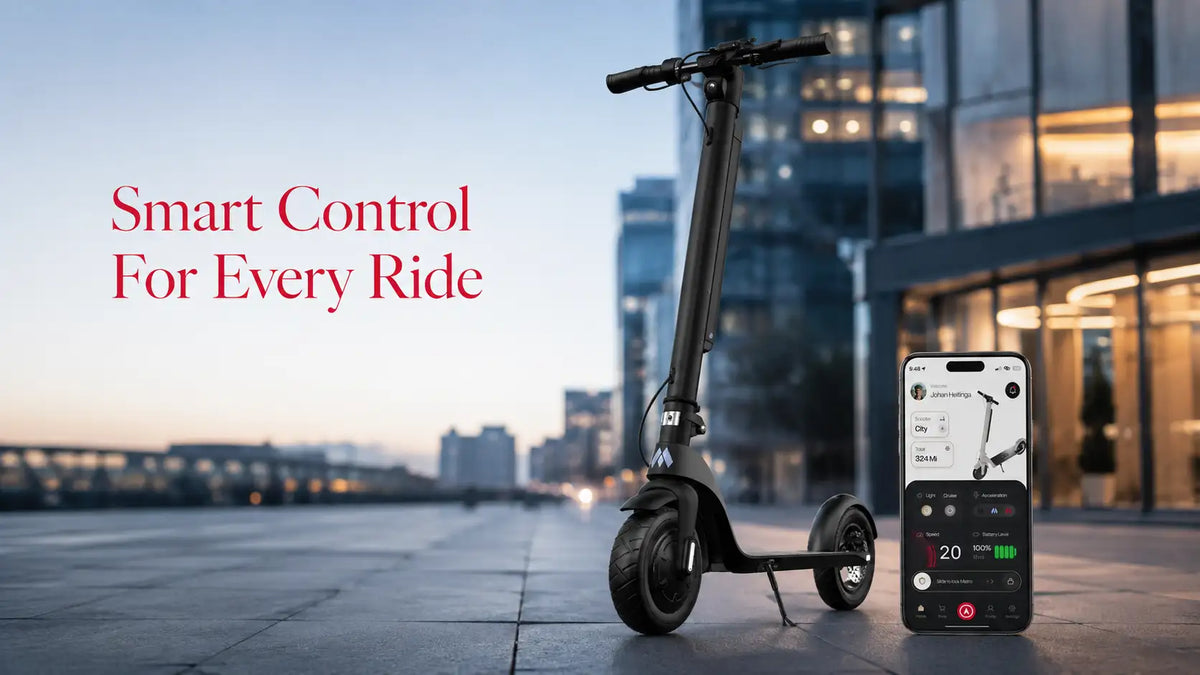 Phone beside an electric scooter in a guide header image