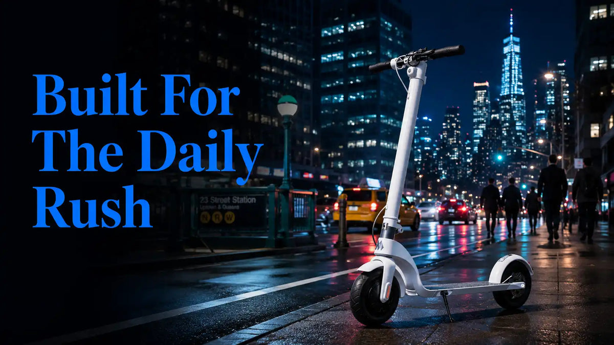 Header image for Metro America's guide to lightweight electric scooters for adult subway commuters